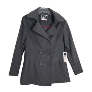 Alpine Swiss NWT Women's Gray Wool Blend Pea Coat Size M